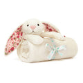 Jellycat Giftable Plush Blossom Cream Bunny 'Berry' Blankie