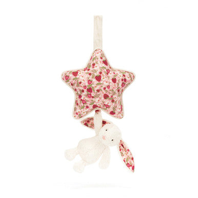 Jellycat Giftable Plush Blossom Cream Bunny 'Berry' Musical Pull